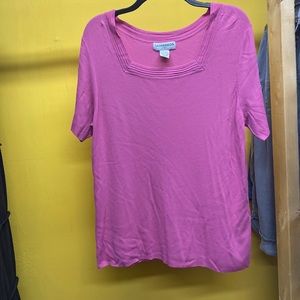 Sag Harbor pink Boat Neck shirt​​